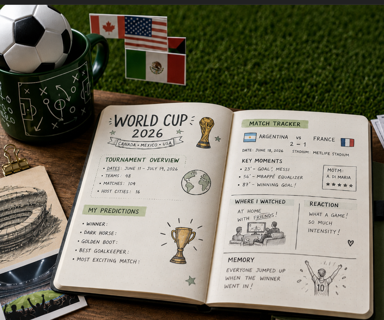 World Cup Journal Ideas: How to Track Matches, Memories, and Football Moments in 2026