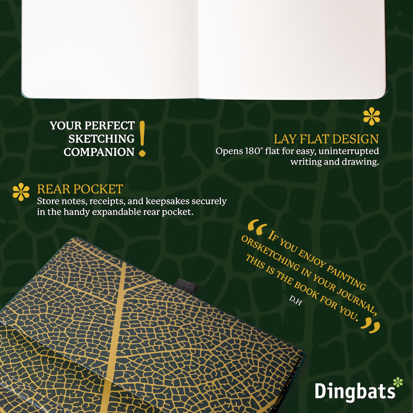 Green & Gold Beetle B5 (6.9 x 9.8 in) with Gift Box