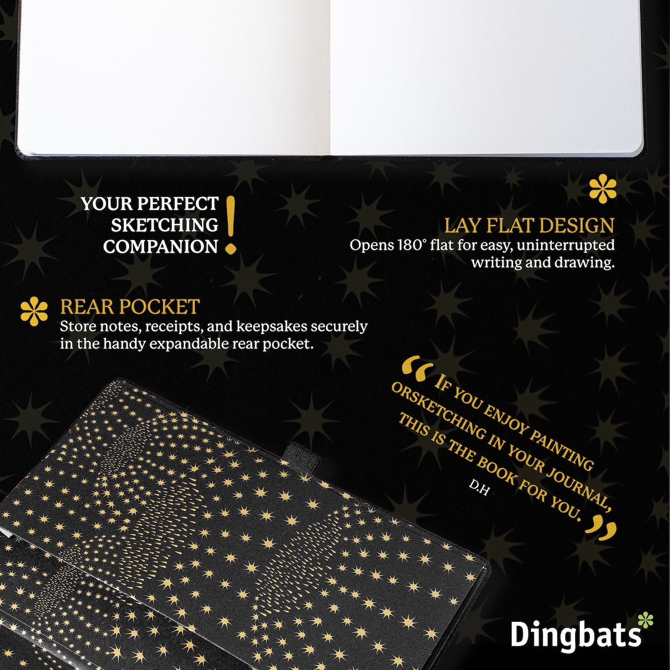 Black & Gold Cactus B5 (6.9 x 9.8 in)