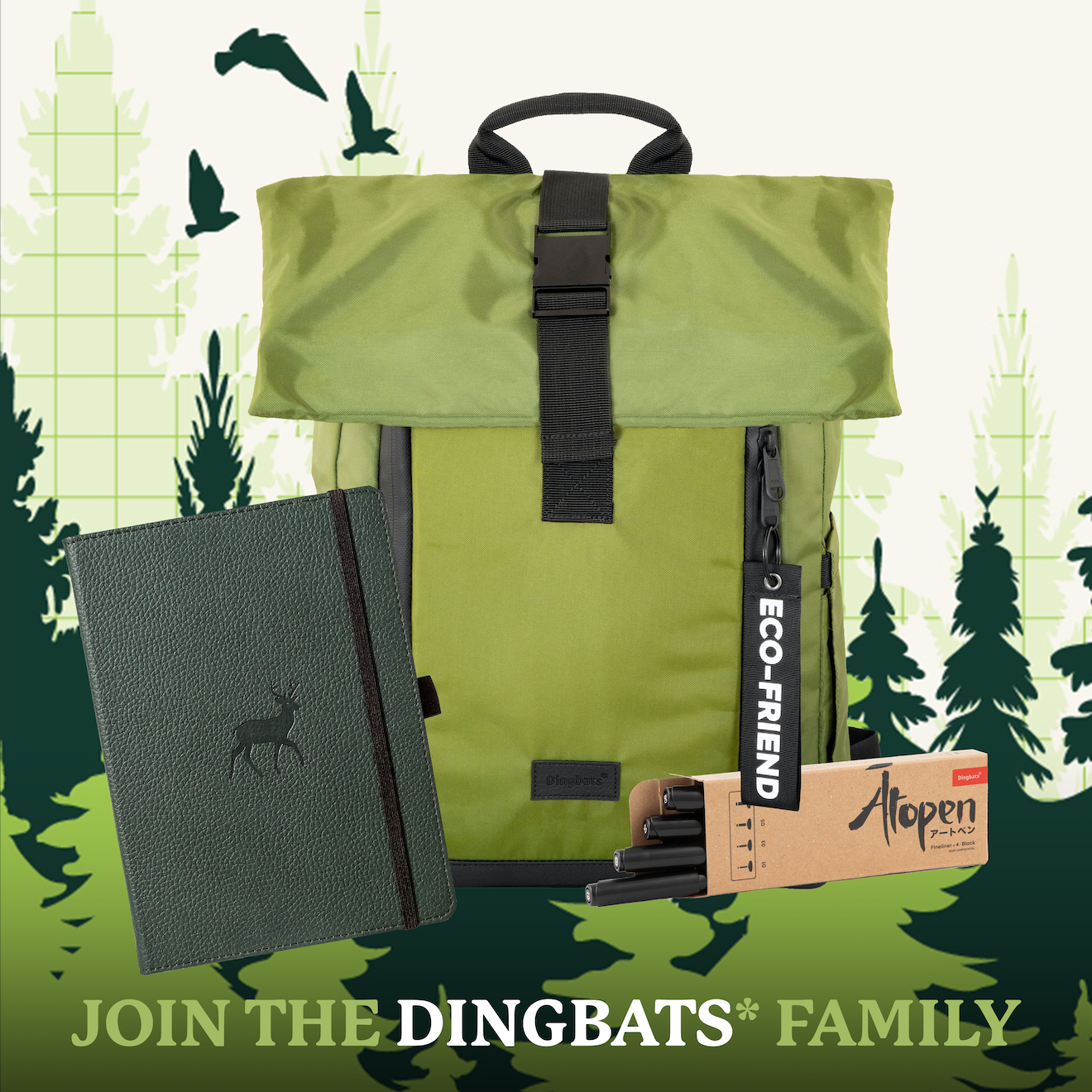 Green Deer A5+ (6.1 x 8.5 in)