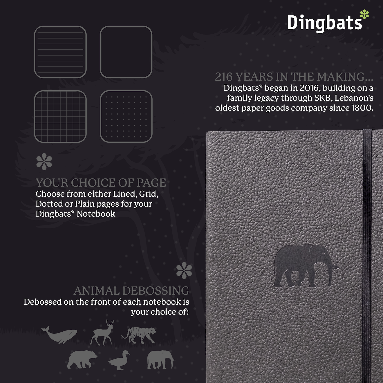 Grey Elephant A5+ (6.1 x 8.5 in)