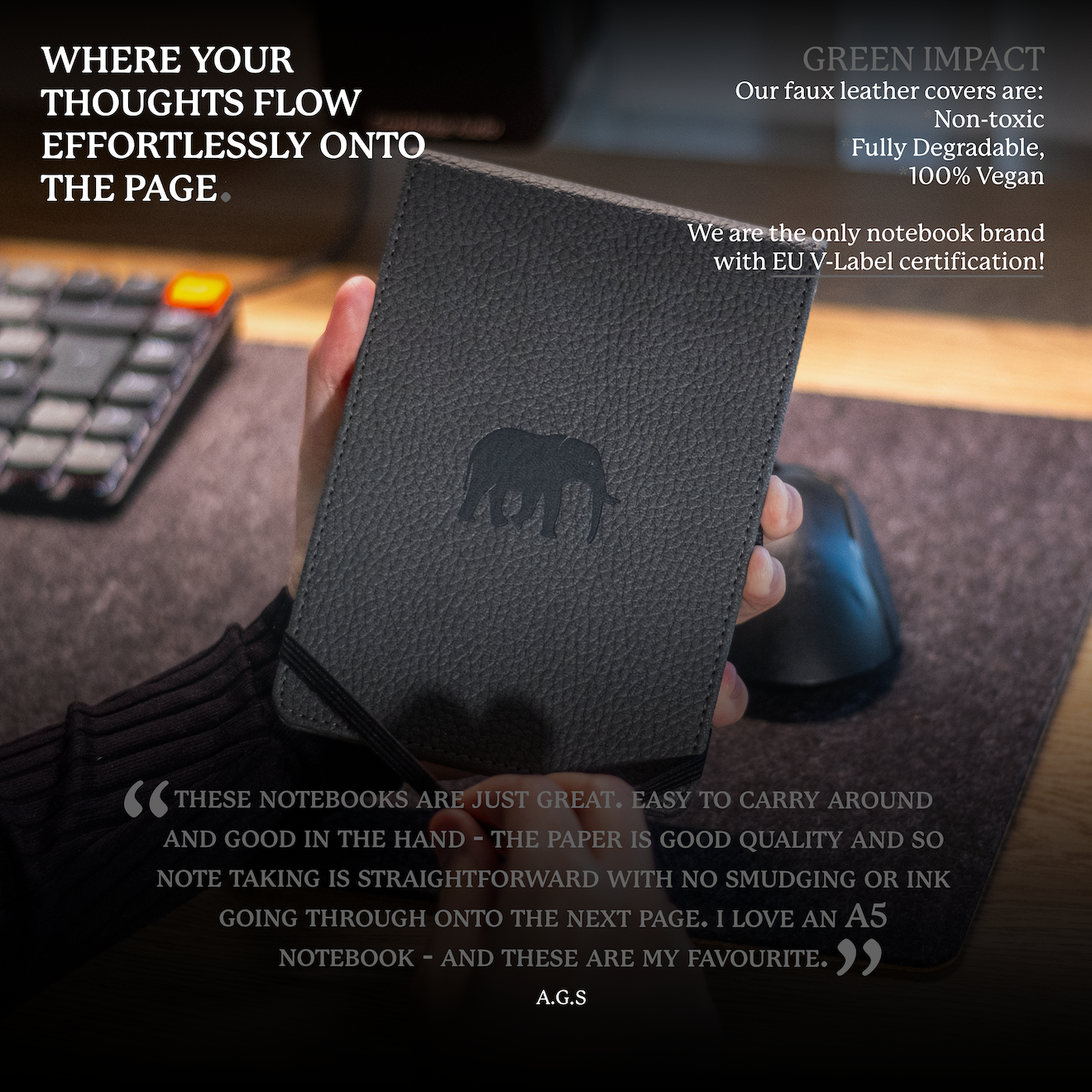 Grey Elephant A6+ Reporter (6.1 x 4.3 in)