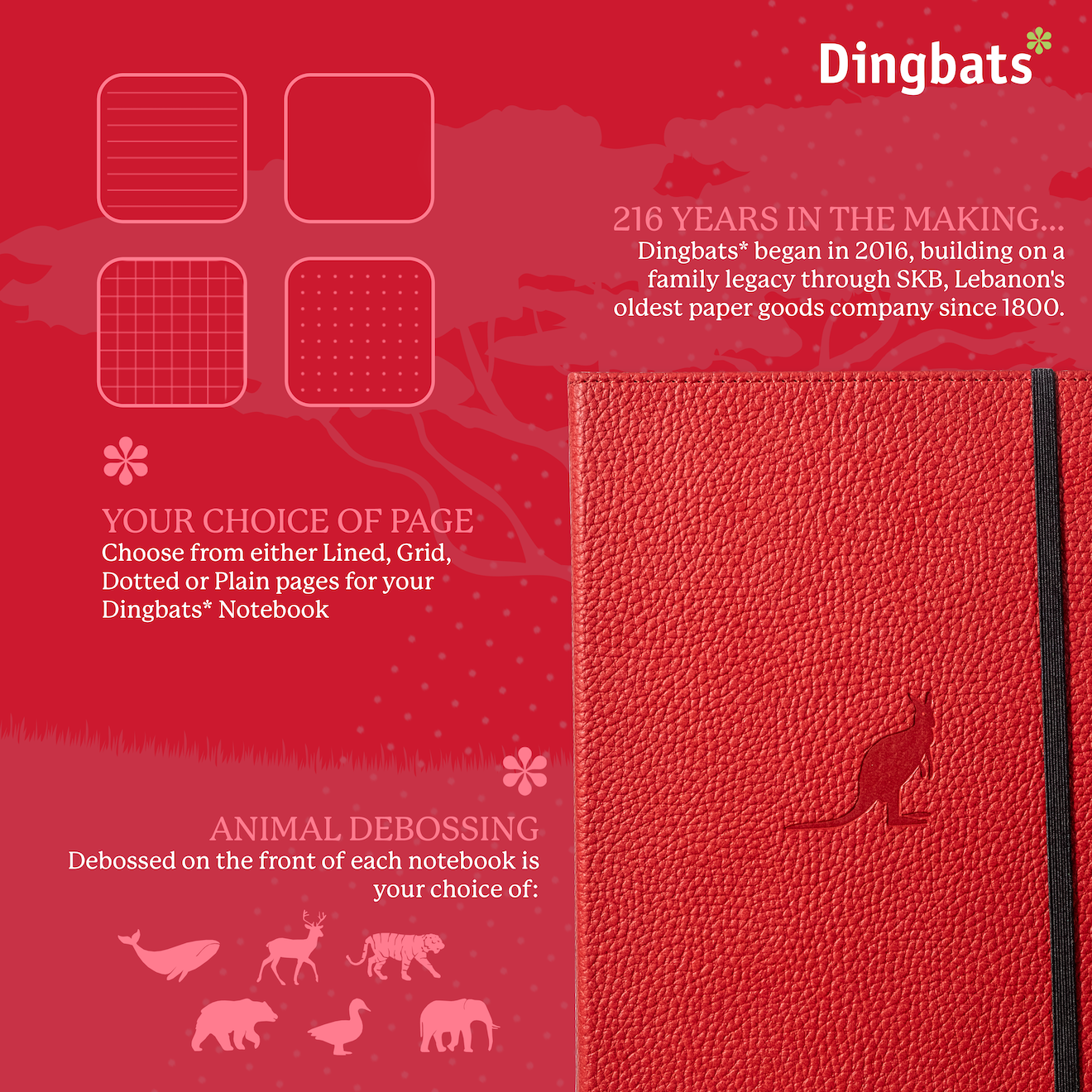 Red Kangaroo A5+ (6.1 x 8.5 in)