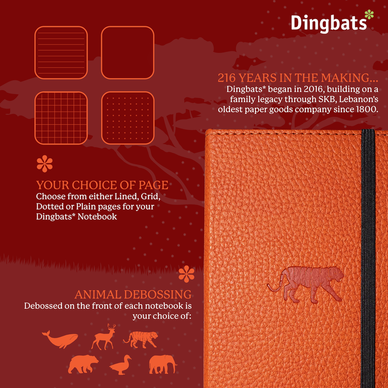 Orange Tiger A6 (3.7 x 5.7 in)