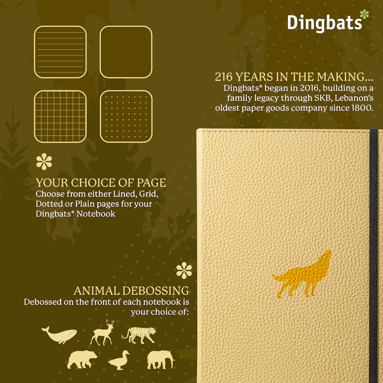 Cream Wolf A5+ (6.1 x 8.5 in)