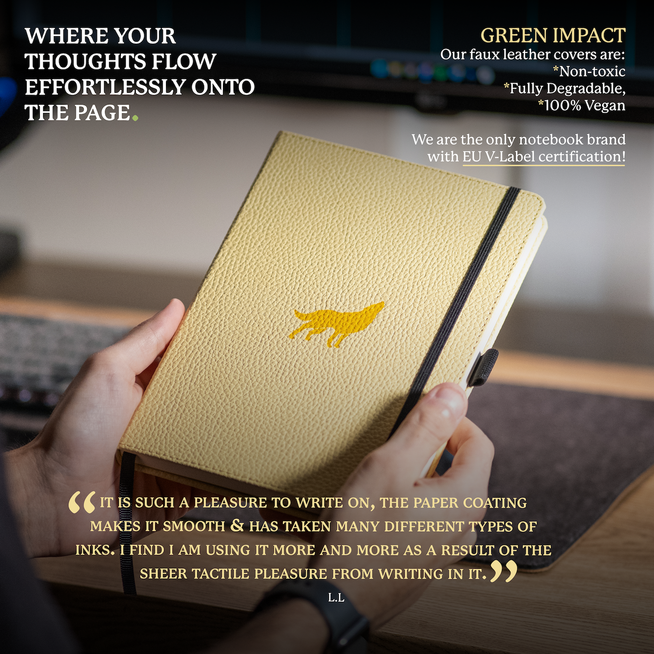 Cream Wolf A5+ (6.1 x 8.5 in)