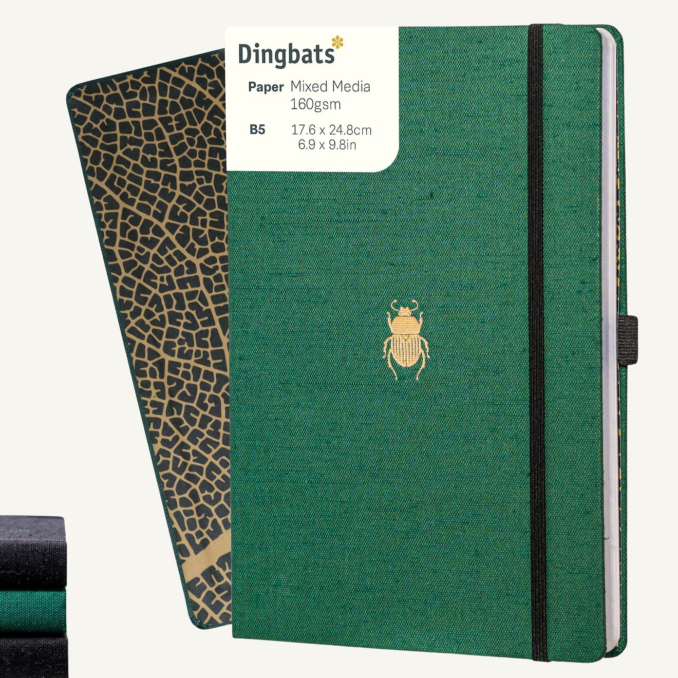 Green & Gold Beetle B5 (6.9 x 9.8 in)