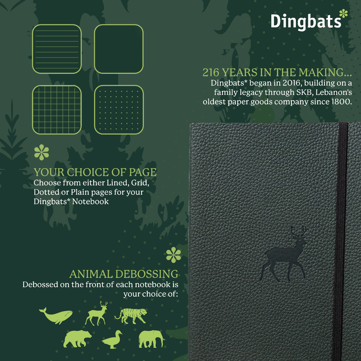 Eco Bullet Journal | Wildlife Notebook | Dingbats