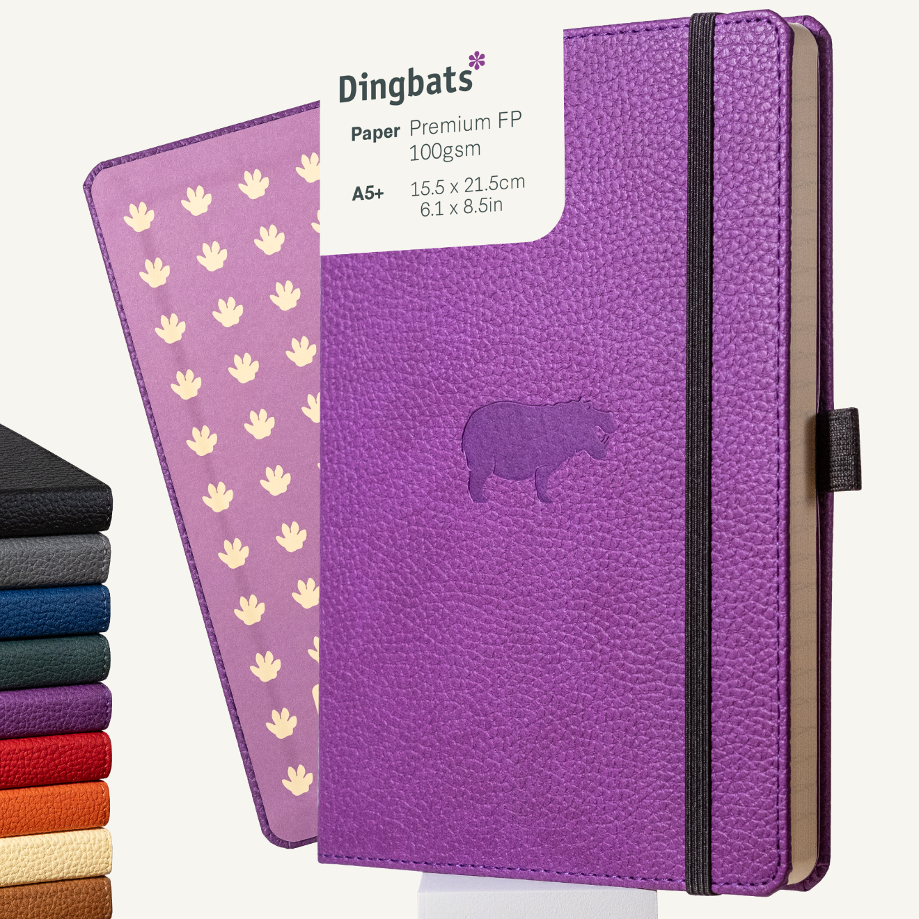 Purple Hippo A5+ (6.1 x 8.5 in)